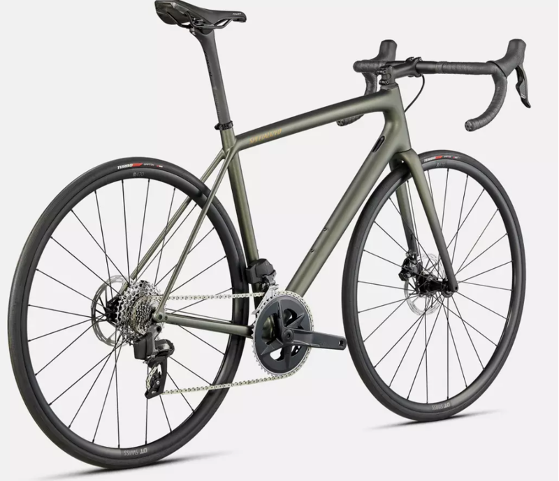 Specialized Aethos Comp Rival eTap AXS Carbon Road Bike 2023 in Moss/Gold/Carbon-2
